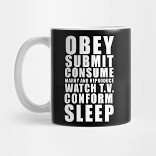 Conform No More: Defy the Norm with Our 'They Live' Obey Inspired T-Shirt Mug